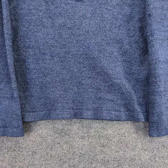 Joseph Abboud Merino Wool Blend Sweater Women Size XXL Blue 1/4 Button Henley - Picture 8 of 11